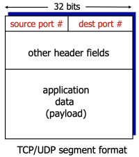 TCP/UDP segment format